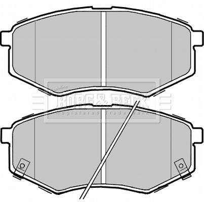 BORG & BECK Комплект тормозных колодок, дисковый тормоз BBP2368